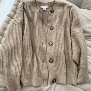 Beige / Tan Oversized Cardigan